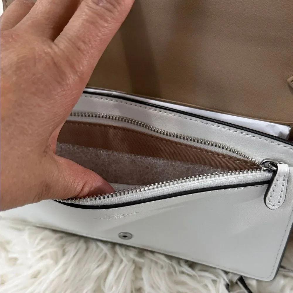 Coach Cream and Ivory Signature Pattern Crossbody Bag Set NWT